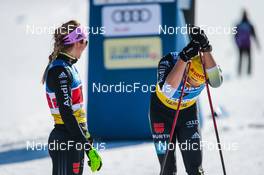 13.03.2022, Falun, Sweden (SWE): Laura Gimmler (GER), Janosch Brugger (GER), (l-r)  - FIS world cup cross-country, mixed team sprint, Falun (SWE). www.nordicfocus.com. © Modica/NordicFocus. Every downloaded picture is fee-liable.