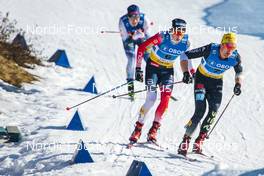 13.03.2022, Falun, Sweden (SWE): Harald Oestberg Amundsen (NOR), Janosch Brugger (GER), (l-r)  - FIS world cup cross-country, mixed team sprint, Falun (SWE). www.nordicfocus.com. © Modica/NordicFocus. Every downloaded picture is fee-liable.