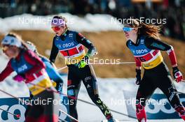 13.03.2022, Falun, Sweden (SWE): Laura Gimmler (GER), Dahria Beatty (CAN), (l-r)  - FIS world cup cross-country, mixed team sprint, Falun (SWE). www.nordicfocus.com. © Modica/NordicFocus. Every downloaded picture is fee-liable.