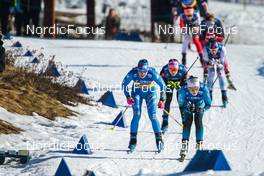 13.03.2022, Falun, Sweden (SWE): Nicole Monsorno (ITA), Lena Quintin (FRA), (l-r)  - FIS world cup cross-country, mixed team sprint, Falun (SWE). www.nordicfocus.com. © Modica/NordicFocus. Every downloaded picture is fee-liable.