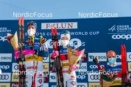 13.03.2022, Falun, Sweden (SWE): Calle Halfvarsson (SWE), Jonna Sundling (SWE), (l-r)  - FIS world cup cross-country, mixed team sprint, Falun (SWE). www.nordicfocus.com. © Modica/NordicFocus. Every downloaded picture is fee-liable.