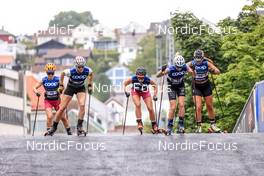 06.08.2022, Sandnes, Norway (NOR): Marte Skaanes (NOR), Victoria Carl (GER), H Amundsen (NOR), Melissa Gal (FRA), Ranghild Aarekol (NOR), (l-r) - BLINK22 Festival Cross-Country - Sandnes (NOR). www.nordicfocus.com. © Manzoni/NordicFocus. Every downloaded picture is fee-liable.