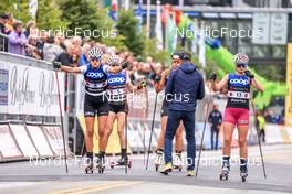 06.08.2022, Sandnes, Norway (NOR): Kathrine Rolsted Harsem (NOR), Victoria Carl (GER), Julie Bjervig Drivenes (NOR), (l-r) - BLINK22 Festival Cross-Country - Sandnes (NOR). www.nordicfocus.com. © Manzoni/NordicFocus. Every downloaded picture is fee-liable.