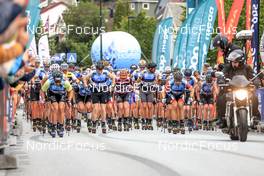 04.08.2022, Sandnes, Norway (NOR): Event Feature: Race Start, Event Feature: - BLINK22 Festival Cross-Country - Sandnes (NOR). www.nordicfocus.com. © Manzoni/NordicFocus. Every downloaded picture is fee-liable.