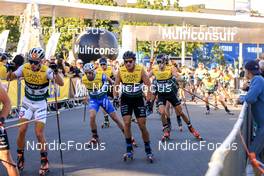 05.08.2022, Sandnes, Norway (NOR): Eric Rosjoe (SWE), Jules Chappaz (FRA), Sondre Skomedal Ramse (NOR), (l-r) - BLINK22 Festival Cross-Country - Sandnes (NOR). www.nordicfocus.com. © Manzoni/NordicFocus. Every downloaded picture is fee-liable.