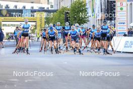 05.08.2022, Sandnes, Norway (NOR): Victoria Carl (GER), Tiril Udnes Weng (NOR), Nadine Faehndrich (SUI), Delphine Claudel (FRA), (l-r) - BLINK22 Festival Cross-Country - Sandnes (NOR). www.nordicfocus.com. © Manzoni/NordicFocus. Every downloaded picture is fee-liable.