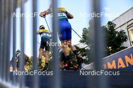 05.08.2022, Sandnes, Norway (NOR): Eric Rosjoe (SWE), Federico Pellegrino (ITA), (l-r) - BLINK22 Festival Cross-Country - Sandnes (NOR). www.nordicfocus.com. © Manzoni/NordicFocus. Every downloaded picture is fee-liable.