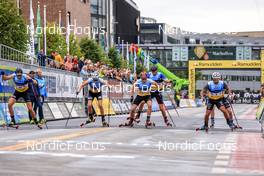 06.08.2022, Sandnes, Norway (NOR): Harald Astrup Arnesen (NOR), Gjoeran Tefre (NOR), Pal Golberg (NOR), Richard Jouve (FRA), (l-r)  - BLINK22 Festival Cross-Country - Sandnes (NOR). www.nordicfocus.com. © Manzoni/NordicFocus. Every downloaded picture is fee-liable.