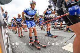04.08.2022, Sandnes, Norway (NOR): Federico Pellegrino (ITA), Gaute Kvale (NOR), (l-r) - BLINK22 Festival Cross-Country - Sandnes (NOR). www.nordicfocus.com. © Manzoni/NordicFocus. Every downloaded picture is fee-liable.