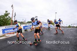 06.08.2022, Sandnes, Norway (NOR): Arnaud Chautemps (FRA), Adrew Young (GBR), Pal Troean Aune (NOR), Sindre Bjoernestad Skar (NOR), Matteo Tanel (ITA), (l-r)  - BLINK22 Festival Cross-Country - Sandnes (NOR). www.nordicfocus.com. © Manzoni/NordicFocus. Every downloaded picture is fee-liable.
