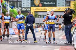 06.08.2022, Sandnes, Norway (NOR): Federico Pellegrino (ITA), James Clugnet (GBR), (l-r)  - BLINK22 Festival Cross-Country - Sandnes (NOR). www.nordicfocus.com. © Manzoni/NordicFocus. Every downloaded picture is fee-liable.