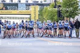 05.08.2022, Sandnes, Norway (NOR): Victoria Carl (GER), Tiril Udnes Weng (NOR), Nadine Faehndrich (SUI), Delphine Claudel (FRA), (l-r) - BLINK22 Festival Cross-Country - Sandnes (NOR). www.nordicfocus.com. © Manzoni/NordicFocus. Every downloaded picture is fee-liable.