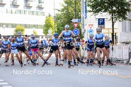 05.08.2022, Sandnes, Norway (NOR): Julie Bjervig Drivenes (NOR), Tiril Udnes Weng (NOR), Linn Soemskar (SWE), Victoria Carl (GER), Nora Sanness (NOR), (l-r) - BLINK22 Festival Cross-Country - Sandnes (NOR). www.nordicfocus.com. © Manzoni/NordicFocus. Every downloaded picture is fee-liable.