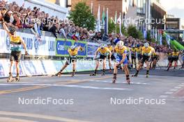 05.08.2022, Sandnes, Norway (NOR): Arnaud Chautemps FRA), Renaud Jay (FRA), Federico Pellegrino (ITA), (l-r) - BLINK22 Festival Cross-Country - Sandnes (NOR). www.nordicfocus.com. © Manzoni/NordicFocus. Every downloaded picture is fee-liable.