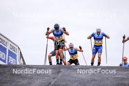 06.08.2022, Sandnes, Norway (NOR): Jules Chappaz (FRA), Federico Pellegrino (ITA), (l-r)  - BLINK22 Festival Cross-Country - Sandnes (NOR). www.nordicfocus.com. © Manzoni/NordicFocus. Every downloaded picture is fee-liable.