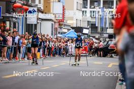22.07.2022, Davos, Switzerland (SUI): Flavia Lindegger (SUI), Lea Fischer (SUI), (l-r) - Cross-Country Summer Festival, Davos (SUI). www.nordicfocus.com. © Manzoni/NordicFocus. Every downloaded picture is fee-liable.