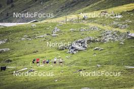23.07.2022, Davos, Switzerland (SUI): Event Feature: Group of athletes approaching the finish line- Cross-Country Summer Festival, Davos (SUI). www.nordicfocus.com. © Manzoni/NordicFocus. Every downloaded picture is fee-liable.