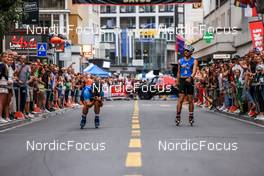22.07.2022, Davos, Switzerland (SUI): Valerio Grond (SUI), Nicola Wigger (SUI), (l-r) - Cross-Country Summer Festival, Davos (SUI). www.nordicfocus.com. © Manzoni/NordicFocus. Every downloaded picture is fee-liable.