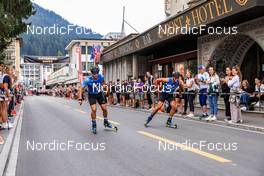 22.07.2022, Davos, Switzerland (SUI): Valerio Grond (SUI), Roman Schaad (SUI), (l-r) - Cross-Country Summer Festival, Davos (SUI). www.nordicfocus.com. © Manzoni/NordicFocus. Every downloaded picture is fee-liable.