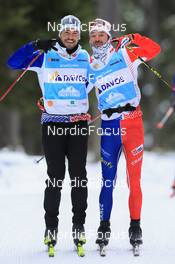 08.11.2022, Davos, Switzerland (SUI): Lucas Chanavat (FRA), Hugo Lapalus (FRA), (l-r) - Cross-Country training, Snowfarming track, Davos (SUI). www.nordicfocus.com. © Manzoni/NordicFocus. Every downloaded picture is fee-liable.