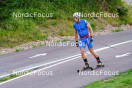15.08.2022, Lavaze, Italy (ITA): Federico Pellegrino (ITA) - Cross-Country training, Lavaze (ITA). www.nordicfocus.com. © Barbieri/NordicFocus. Every downloaded picture is fee-liable.