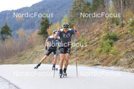 14.10.2022, Ramsau am Dachstein, Austria (AUT): Clement Parisse (FRA) - Cross-Country training, Ramsau am Dachstein (AUT). www.nordicfocus.com. © Manzoni/NordicFocus. Every downloaded picture is fee-liable.