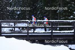 07.11.2022, Davos, Switzerland (SUI): Theo Schely (FRA), Jules Chappaz (FRA), (l-r) - Cross-Country training, Snowfarming track, Davos (SUI). www.nordicfocus.com. © Manzoni/NordicFocus. Every downloaded picture is fee-liable.