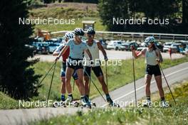 13.07.2022, Lavaze, Italy (ITA): Lea Fischer (SUI), Roman Schaad (SUI), Nadja Kalin (SUI), (l-r)  - Cross-Country training, Lavaze (ITA). www.nordicfocus.com. © Barbieri/NordicFocus. Every downloaded picture is fee-liable.