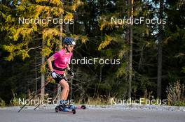 17.10.2022, Ramsau am Dachstein, Austria (AUT):  Delphine Claudel (FRA) - Cross-Country training, Ramsau am Dachstein (AUT). www.nordicfocus.com. © Reichert/NordicFocus. Every downloaded picture is fee-liable.
