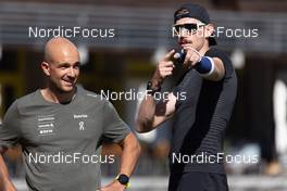 30.06.2022, Davos, Switzerland (SUI): Jason Rueesch (SUI), Cedric Steiner (SUI), (l-r) - Cross-Country training, Davos (SUI). www.nordicfocus.com. © Manzoni/NordicFocus. Every downloaded picture is fee-liable.