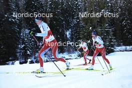 07.11.2022, Davos, Switzerland (SUI): Marina Kaelin (SUI), Giuliana Werro (SUI), Desiree Steiner (SUI), (l-r) - Cross-Country training, Snowfarming track, Davos (SUI). www.nordicfocus.com. © Manzoni/NordicFocus. Every downloaded picture is fee-liable.