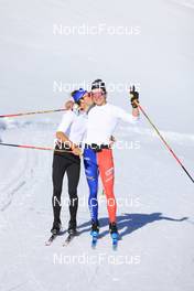 16.10.2022, Ramsau am Dachstein, Austria (AUT): Hugo Lapalus (FRA), Theo Schely (FRA), (l-r) - Cross-Country training, Ramsau am Dachstein (AUT). www.nordicfocus.com. © Manzoni/NordicFocus. Every downloaded picture is fee-liable.