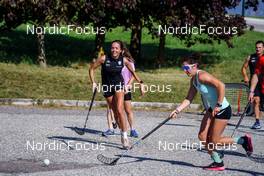 16.08.2022, Lavaze, Italy (ITA): Caterina Ganz (ITA), Nicole Monsorno (ITA), (l-r)  - Cross-Country training, Lavaze (ITA). www.nordicfocus.com. © Barbieri/NordicFocus. Every downloaded picture is fee-liable.