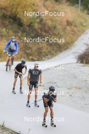14.10.2022, Ramsau am Dachstein, Austria (AUT): Arnaud Chautemps (FRA) leads a group - Cross-Country training, Ramsau am Dachstein (AUT). www.nordicfocus.com. © Manzoni/NordicFocus. Every downloaded picture is fee-liable.