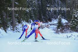 07.11.2022, Davos, Switzerland (SUI): Delphine Claudel (FRA), Melissa Gal (FRA), Flora Dolci (FRA), (l-r) - Cross-Country training, Snowfarming track, Davos (SUI). www.nordicfocus.com. © Manzoni/NordicFocus. Every downloaded picture is fee-liable.