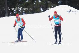 09.11.2022, Davos, Switzerland (SUI): Valerio Leccardi (SUI), Jonas Baumann (SUI), (l-r) - Cross-Country training, Snowfarming track, Davos (SUI). www.nordicfocus.com. © Manzoni/NordicFocus. Every downloaded picture is fee-liable.