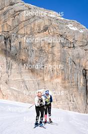 20.10.2022, Ramsau am Dachstein, Austria (AUT): Kim Hager (GER), Alexandra Danner (GER), (l-r) - Cross-Country training, Ramsau am Dachstein (AUT). www.nordicfocus.com. © Reichert/NordicFocus. Every downloaded picture is fee-liable.