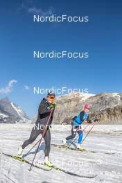 27.06.2022, Tignes, France (FRA): Flora Dolci (FRA), Undefined athlete competes, (l-r) - Cross-Country training, Tignes (FRA). www.nordicfocus.com. © Authamayou/NordicFocus. Every downloaded picture is fee-liable.