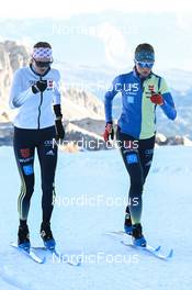 18.10.2022, Ramsau am Dachstein, Austria (AUT): Germana Thannheimer (GER), Jule Zeissler (GER), (l-r) - Cross-Country training, Ramsau am Dachstein (AUT). www.nordicfocus.com. © Reichert/NordicFocus. Every downloaded picture is fee-liable.