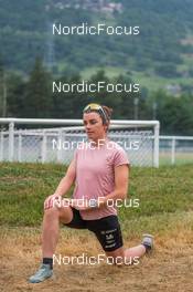 27.06.2022, Tignes, France (FRA): Lena Quintin (FRA) - Cross-Country training, Tignes (FRA). www.nordicfocus.com. ©Authamayou/NordicFocus. Every downloaded picture is fee-liable.