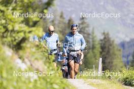31.05.2022, Davos, Switzerland (SUI): Jason Rueesch (SUI), Roman Schaad (SUI), (l-r) - Cross-Country training, Davos (SUI). www.nordicfocus.com. © Manzoni/NordicFocus. Every downloaded picture is fee-liable.