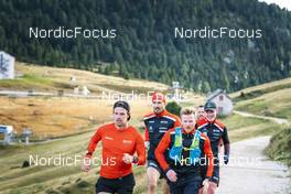 26.09.2022, Lavaze, Italy (ITA): Oskar Kardin  (SWE), Joar Thele  (NOR), (l-r)  - Cross-Country training, Lavaze (ITA). www.nordicfocus.com. © Vanzetta/NordicFocus. Every downloaded picture is fee-liable.
