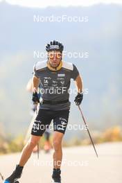 12.10.2022, Ramsau am Dachstein, Austria (AUT): Maurice Magnificat (FRA) - Cross-Country training, Ramsau am Dachstein (AUT). www.nordicfocus.com. © Manzoni/NordicFocus. Every downloaded picture is fee-liable.