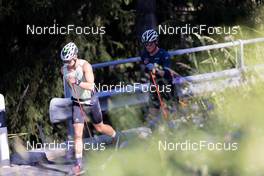 30.06.2022, Davos, Switzerland (SUI): Nicola Wigger (SUI), Avelino Naepflin (SUI), (l-r) - Cross-Country training, Davos (SUI). www.nordicfocus.com. © Manzoni/NordicFocus. Every downloaded picture is fee-liable.