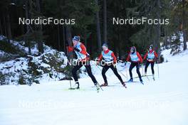 08.11.2022, Davos, Switzerland (SUI): Lea Fischer (SUI), Lydia Hiernickel (SUI), Alina Meier (SUI), Nadja Kaelin (SUI), (l-r) - Cross-Country training, Snowfarming track, Davos (SUI). www.nordicfocus.com. © Manzoni/NordicFocus. Every downloaded picture is fee-liable.