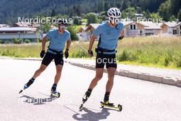08.07.2022, Lavaze, Italy (ITA): Furger Roman (SUI), Grond Valerio (SUI), (l-r)  - Cross-Country training, Lavaze (ITA). www.nordicfocus.com. © Barbieri/NordicFocus. Every downloaded picture is fee-liable.