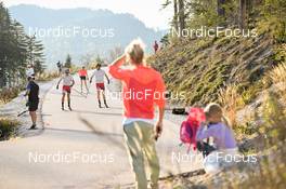 17.10.2022, Ramsau am Dachstein, Austria (AUT): Lukas Mrkonjic (AUT), Benjamin Moser (AUT), (l-r) - Cross-Country training, Ramsau am Dachstein (AUT). www.nordicfocus.com. © Reichert/NordicFocus. Every downloaded picture is fee-liable.