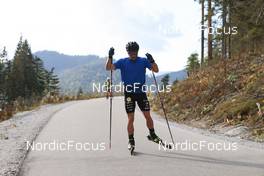 12.10.2022, Ramsau am Dachstein, Austria (AUT): Arnaud Chautemps (FRA) - Cross-Country training, Ramsau am Dachstein (AUT). www.nordicfocus.com. © Manzoni/NordicFocus. Every downloaded picture is fee-liable.