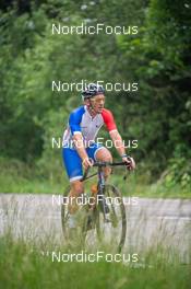 27.06.2022, Tignes, France (FRA): Thibaut Chene (FRA),Coach Team France  - Cross-Country training, Tignes (FRA). www.nordicfocus.com. ©Authamayou/NordicFocus. Every downloaded picture is fee-liable.