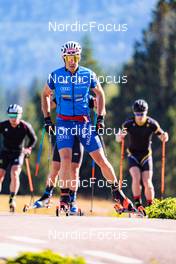 22.08.2022, Lavaze, Italy (ITA): Federico Pellegrino (ITA) - Cross-Country training, Lavaze (ITA). www.nordicfocus.com. © Barbieri/NordicFocus. Every downloaded picture is fee-liable.